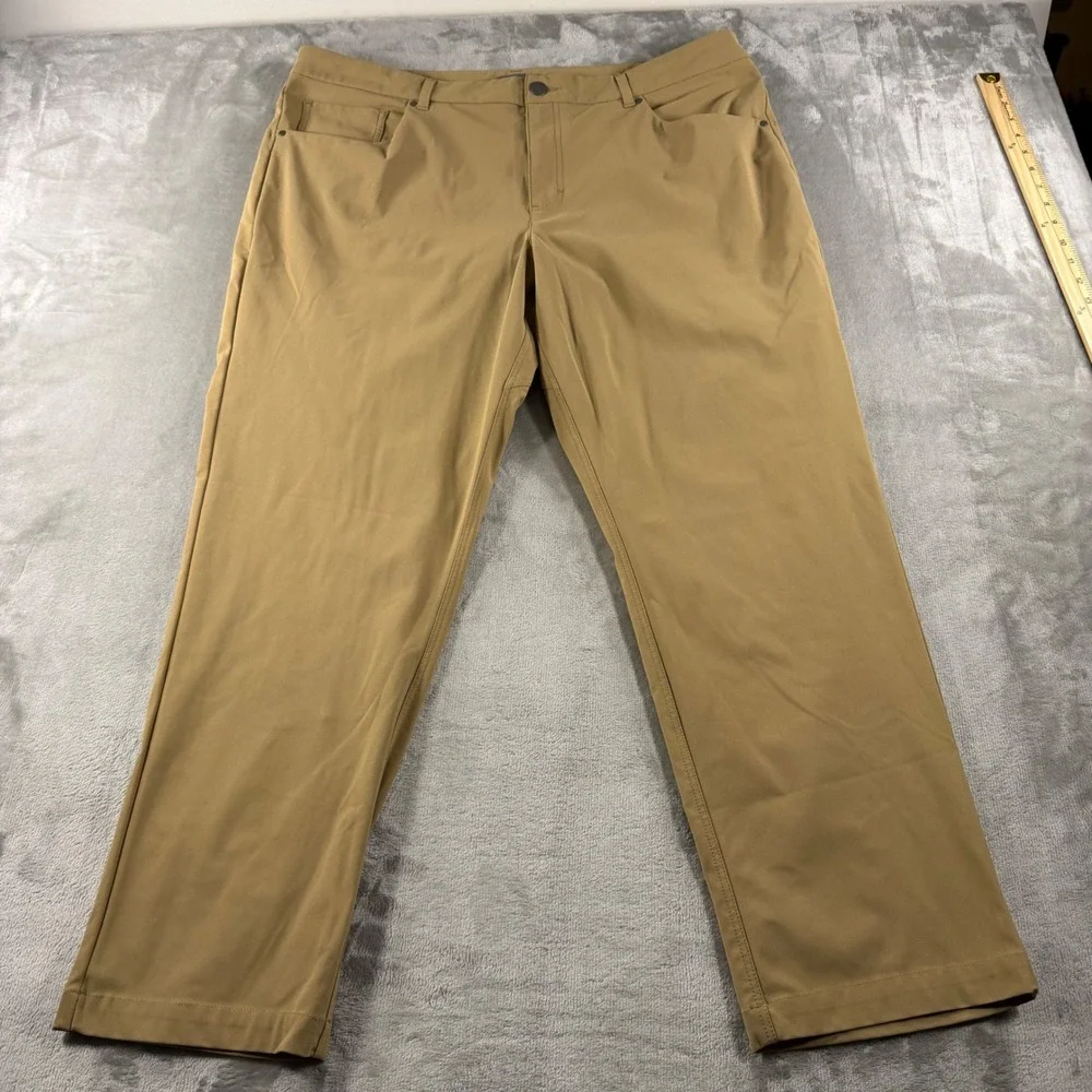 VRST Athletic Fit Khaki Tan Performance Stretch Pants Mens 40x30 GOLF